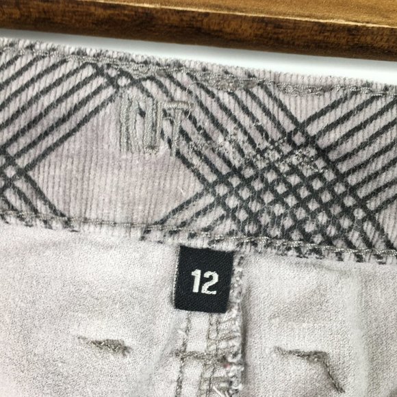 Kut From The Kloth Checker Print  Corduroy Pants Size 12 - Picture 4 of 7